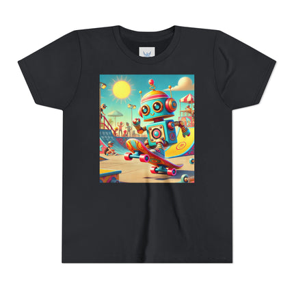 Skate Park Robot Youth Short Sleeve Tee