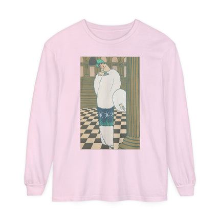Les Hermines by Georges Lepape Garment-dyed Long Sleeve T-Shirt