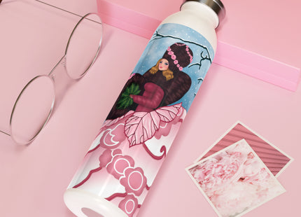 Winter Rose Empress Slim Water Bottle