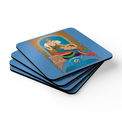 Aries Zodiac Design – April & Diamond by Sofia Chiostri | Corkwood Coaster Set