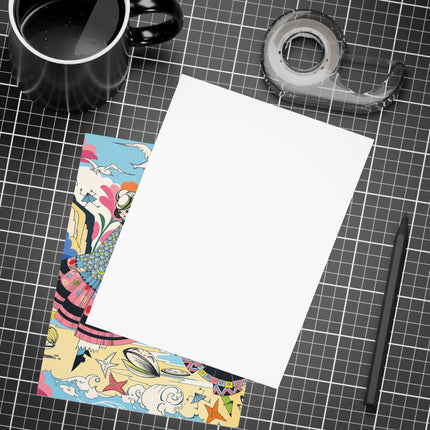🐚🐟 The Seaside Fantasy Postcards With Envelopes – Art Deco Ocean Whimsy