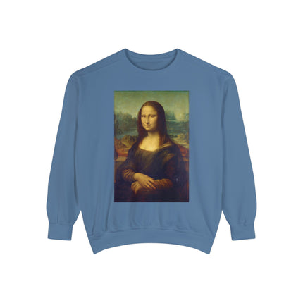 Mona Lisa by Leonardo da Vinci Unisex Garment-Dyed Sweatshirt