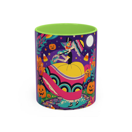 🌙🎃 The Lady Of Moonbeam Hollow Colorful Mug – Whimsical Halloween Charm