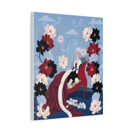 🌹✨ The Scarlet Chaise Placemat – Art Deco Floral Glamour