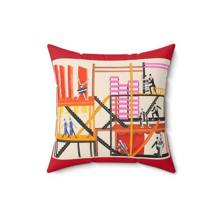 Maquettes de Théatre 4 by Alexandra Exter Spun Polyester Square Pillow
