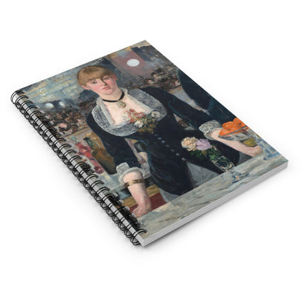 A Bar at the Folies-Bergère by Edouard Manet Spiral Notebook - Ruled Line