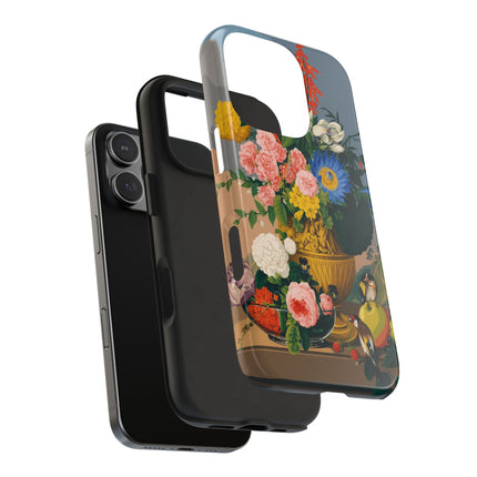 🌺🐦 The Garden Of Golden Birds Phone Case – Art Deco Floral Elegance