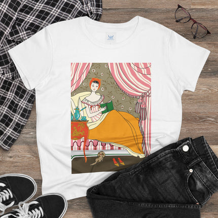 A Moment of Elegance and Comfort Women's Midweight Cotton Tee