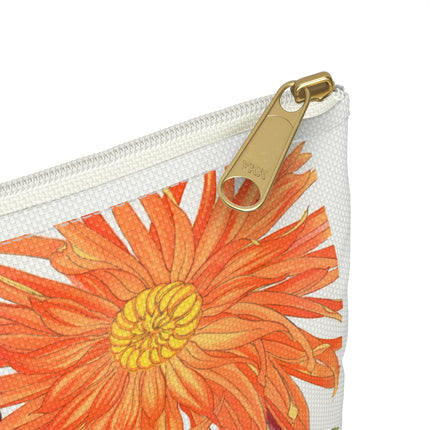 Dahlia Accessory Pouch – Botanical Art Design Inspired By Tanigami Kônan