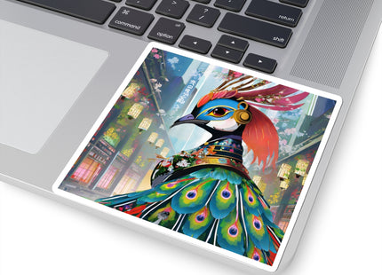Techno Plumes Kiss-Cut Stickers (4 Sizes)