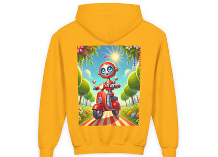 The Traveling Robot Youth Heavy Blend Hooded Sweatshirt