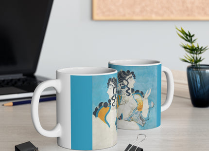 Reproduction of Ladies in Blue by Emile Gilliéron Ceramic Mug 11oz
