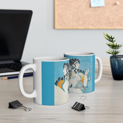 Reproduction of Ladies in Blue by Emile Gilliéron Ceramic Mug 11oz