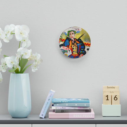 A Mulher by Amadeo de Souza-Carosa Acrylic Wall Clock, Round and Square