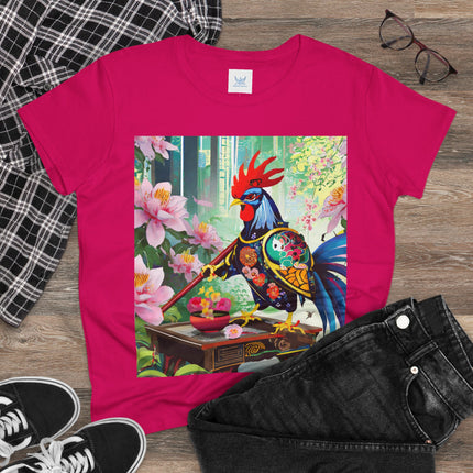 Cyberpunk Rooster Cotton Tee