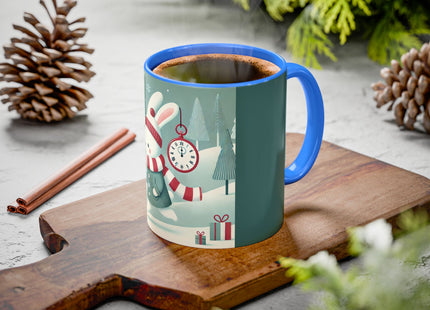 Candy Cane Timekeeper Bunny Colorful Mugs (11oz, 15oz)