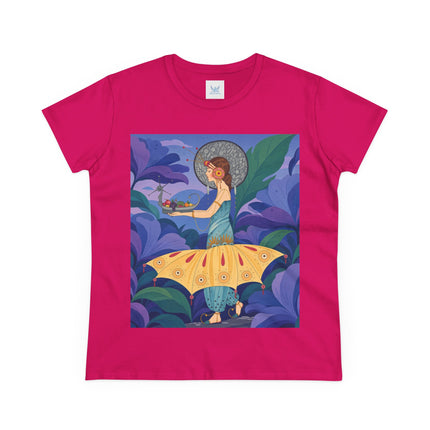 🦋🌿 The Butterfly Garden Offering Cotton Tee – Art Deco Botanical Fantasy