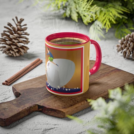 Crack-Up Comedy: The Great Egg Duel Colorful Mugs, 11oz