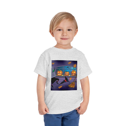 Whimsical Halloween Mischief Toddler Short Sleeve Tee