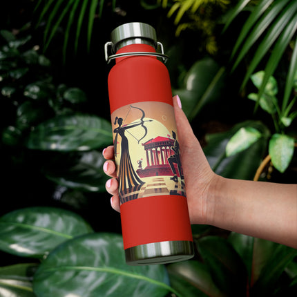Art Deco Valentine's Romance Copper Vacuum Insulated Bottle, 22oz