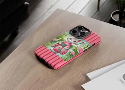 Geisha Kitten Strolls Among the Spoonbills Phone Cases