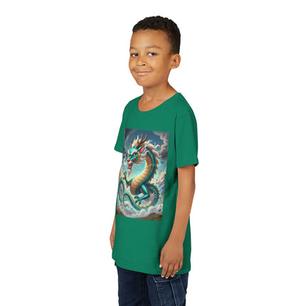 Tibetan Dragon in Battle Youth Short Sleeve Tee
