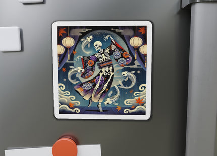 Skeleton Kabuki Performer Die-Cut Magnets (5 Sizes)