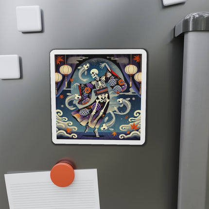 Skeleton Kabuki Performer Die-Cut Magnets (5 Sizes)
