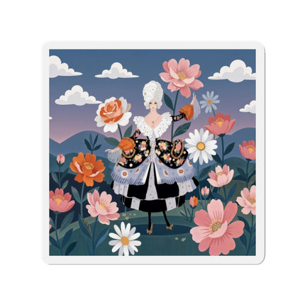 🌸🎀 The Grand Floral Promenade Die-Cut Magnets – Art Deco Fashion Fantasy
