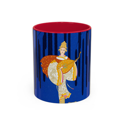Celestial Melody Colorful Mug (11oz, 15oz) – Musical Grace, Starlit Beauty & Art Deco Elegance