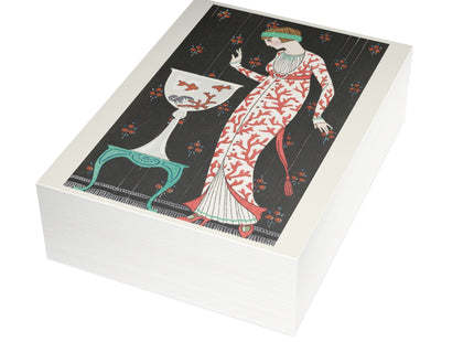 Robe d'Intérieur en Soie Brochée by George Barbier Postcards (envelopes included) - Bundles of 10, 30, 50 Pieces