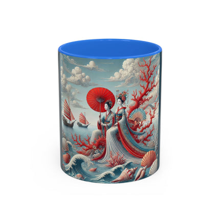 Ladies by the Quiet Sea Colorful Mugs (11oz, 15oz)