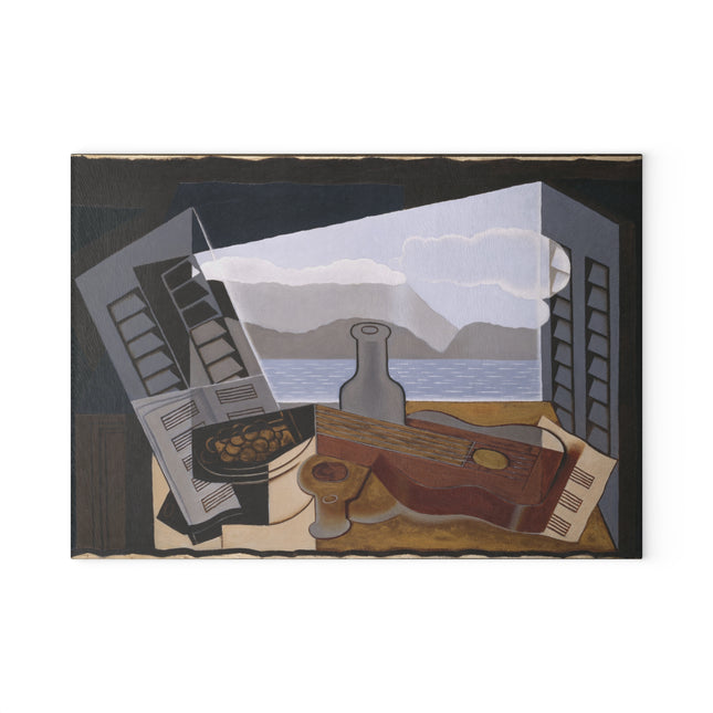 Open Window by Juan Gris Glass Cutting Board