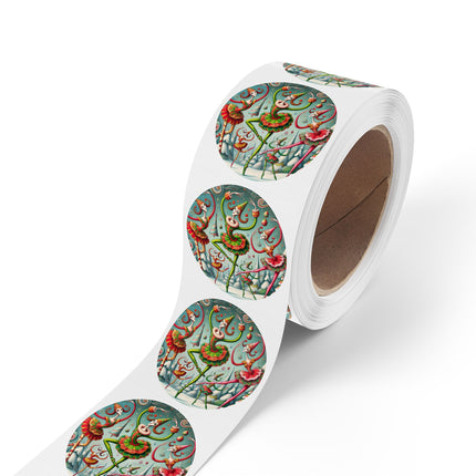 Christmas Ballet of the Absurd Round Sticker Label Rolls