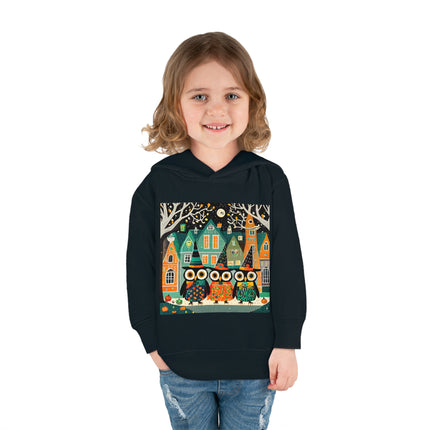 Night of the Trick-or-Treating Owlets Toddler Pullover Fleece Hoodie