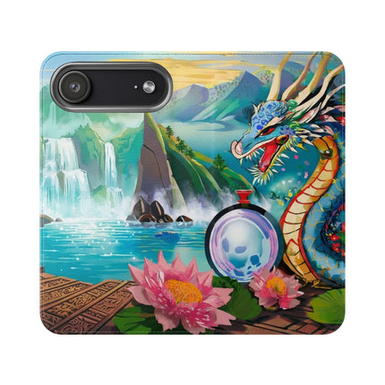 🐉💎 Wisdom's Guardian Flip Case – Dragon's Embrace & Eternal Wisdom