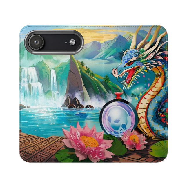 🐉💎 Wisdom's Guardian Flip Case – Dragon's Embrace & Eternal Wisdom