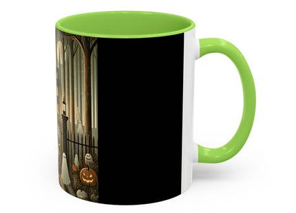 Ghostly Welcome – A Halloween Night Colorful Mugs (11oz, 15oz)