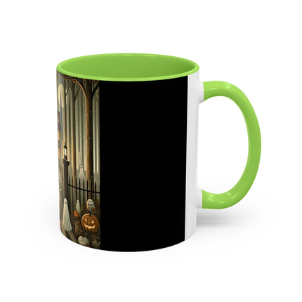 Ghostly Welcome – A Halloween Night Colorful Mugs (11oz, 15oz)