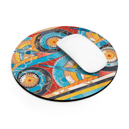 Reproduction of S-Spiral Frieze by Emile Gilliéron Mouse Pad, Round and Rectangle