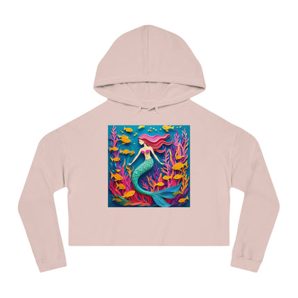 Mermaid Cropped Hooded Sweatshirt