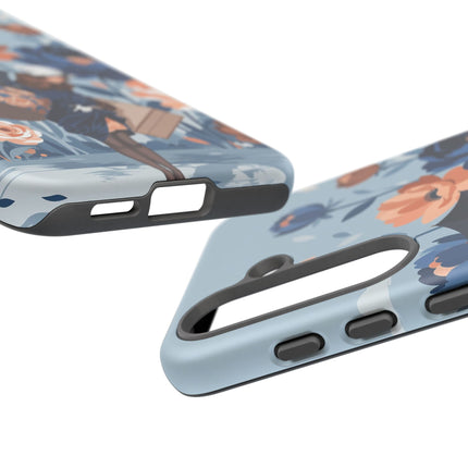 ☂️🌺 The Lady Of The Traveling Garden Phone Case – Art Deco Floral Adventure
