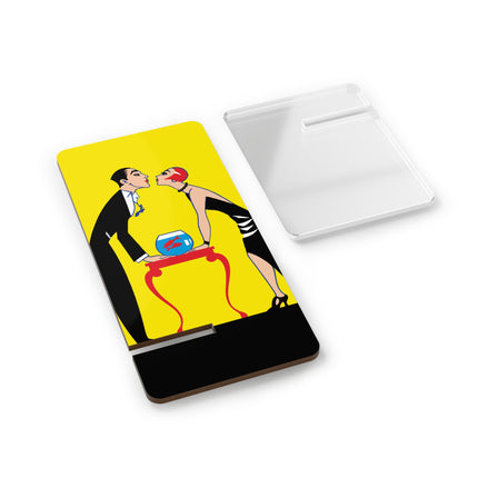 A Moment of Elegance: A Passionate Embrace Amidst Golden Splendor Mobile Display Stand for Smartphones