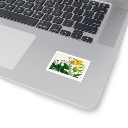 Clerodendrum & Rudbeckia by Tanigami Kônan Kiss-Cut Stickers (4 Sizes)