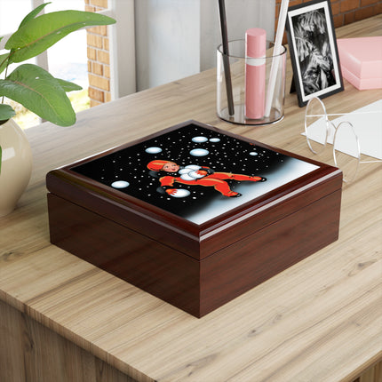 Festive Snowball Jewelry Box