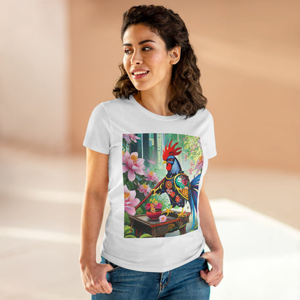 Cyberpunk Rooster Cotton Tee