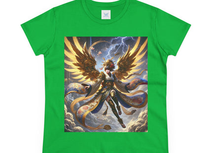 Valkyrie Descending Through Storm Women's Midweight Cotton Tee