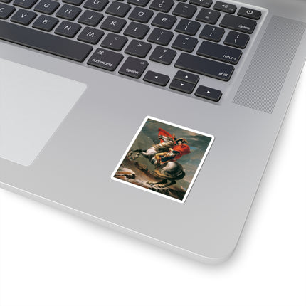 Napoleon Crossing the Alps by Jacques-Louis David Kiss-Cut Stickers (4 Sizes)