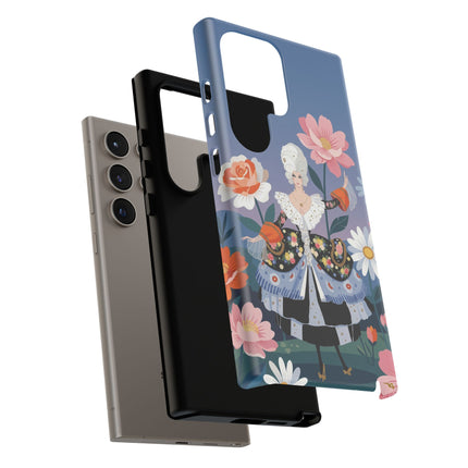 🌸🎀 The Grand Floral Promenade Phone Case – Art Deco Fashion Fantasy