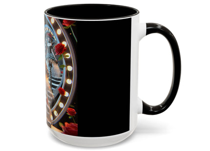 Halloween Witch Through the Mirror Colorful Mugs (11oz, 15oz)